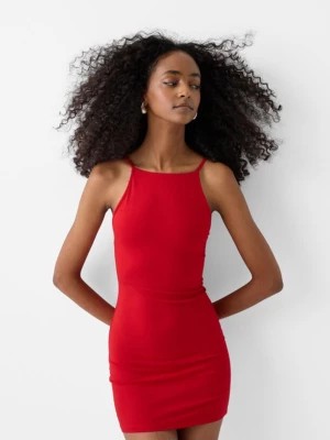 Zdjęcie produktu Bershka Sukienka Mini Z Dekoltem Halter Kobieta Czerwony