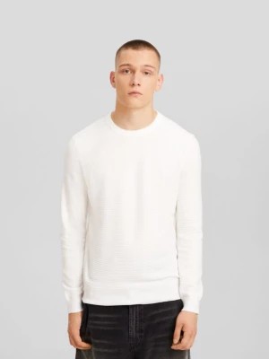 Zdjęcie produktu Bershka Sweter Z Fakturą Mężczyzna Biały