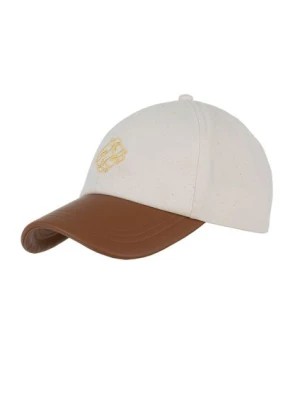 Zdjęcie produktu Beżowa czapka z daszkiem z monogramem OCHNIK