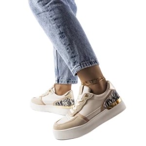 Zdjęcie produktu Beżowe sneakersy na platformie Tooele beżowy Inna marka