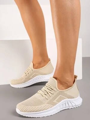 Zdjęcie produktu Beżowo-Białe Buty Sportowe Bemostom