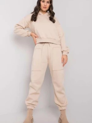 Zdjęcie produktu Beżowy komplet dresowy bawełniany Solange Ex Moda