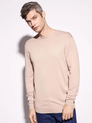 Zdjęcie produktu Beżowy sweter męski basic OCHNIK
