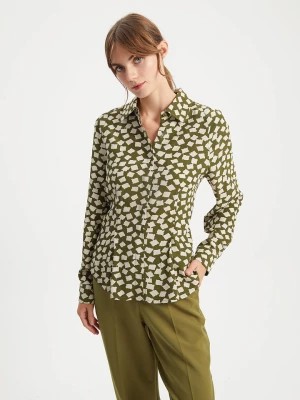 Zdjęcie produktu BGN Bluzka w kolorze oliwkowo-kremowym rozmiar: 36