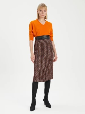 Zdjęcie produktu BGN Spódnica w kolorze czarno-pomarańczowym rozmiar: 40