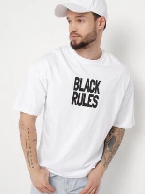 Zdjęcie produktu Biała Bawełniana Koszulka T-shirt z Nadrukiem po Obu Stronach Daven
