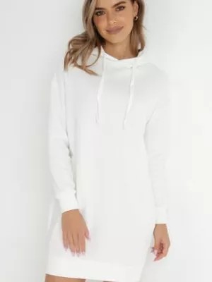 Zdjęcie produktu Biała Bluza Długa z Kapturem Akare