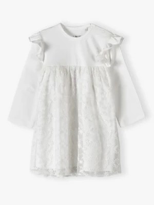 Zdjęcie produktu Biała elegancka sukienka dla niemowlaka - 5.10.15.