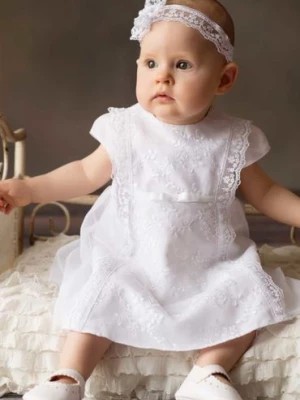 Zdjęcie produktu Biała elegancka sukienka niemowlęca do chrztu-Alicja Balumi