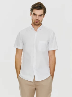 Zdjęcie produktu Biała koszula męska z krótkim rękawem Pako Lorente