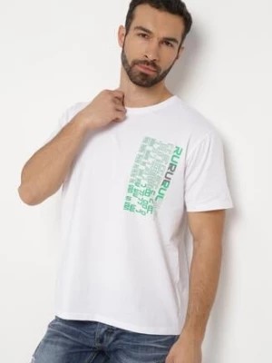 Zdjęcie produktu Biała Koszulka Bawełniana z Ozdobnym Nadrukiem na Przodzie Ulitiama