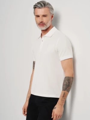 Zdjęcie produktu Biała koszulka polo męska OCHNIK