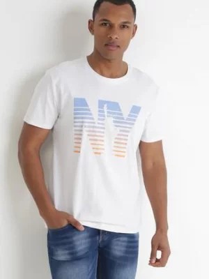 Zdjęcie produktu Biała Koszulka z Krótkim Rękawem z Nadrukiem z Przodu New York