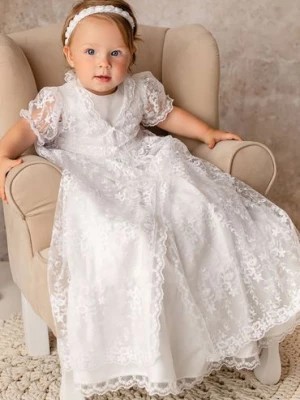 Zdjęcie produktu Biała sukienka niemowlęca do chrztu Zuzanna Balumi