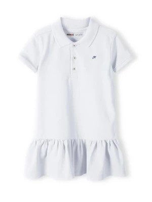 Zdjęcie produktu Biała sukienka polo z krókim rękawem dla niemowlaka Minoti
