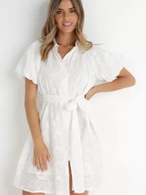 Zdjęcie produktu Biała Sukienka z Bawełny Zanpey