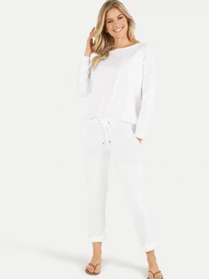 Zdjęcie produktu Białe bawełniane spodnie dresowe Juvia