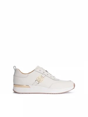 Zdjęcie produktu Białe skórzane sneakersy damskie w minimalistycznym stylu Kazar