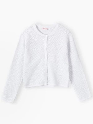 Zdjęcie produktu Biały ażurowy sweter dla dziewczynki Lincoln & Sharks by 5.10.15.