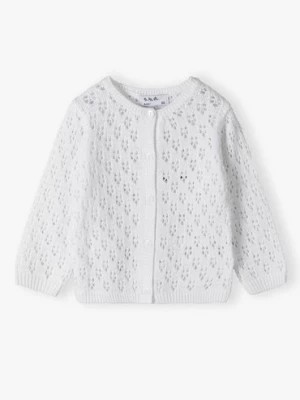 Zdjęcie produktu Biały ażurowy sweter dla niemowlaka - 5.10.15.