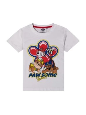Zdjęcie produktu Biały t-shirt dla chłopca bawełniany Psi Patrol