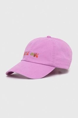 Zdjęcie produktu Billabong czapka z daszkiem bawełniana kolor różowy z aplikacją EBJHA00111