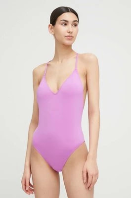 Zdjęcie produktu Billabong jednoczęściowy strój kąpielowy kolor fioletowy miękka miseczka