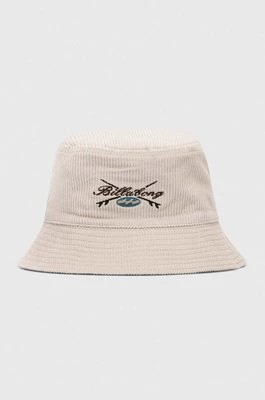 Zdjęcie produktu Billabong kapelusz bawełniany kolor beżowy bawełniany