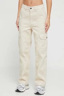 Zdjęcie produktu Billabong spodnie damskie kolor beżowy proste high waist