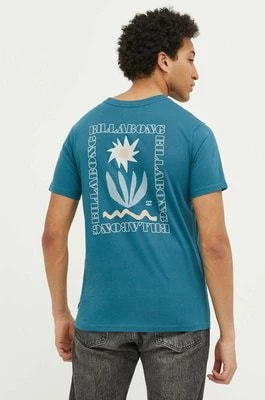 Zdjęcie produktu Billabong t-shirt bawełniany kolor niebieski z nadrukiem