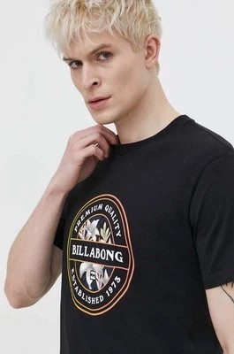 Zdjęcie produktu Billabong t-shirt bawełniany męski kolor czarny z nadrukiem EBYZT00168