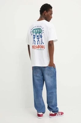 Zdjęcie produktu Billabong t-shirt bawełniany TRIBES męski kolor biały z nadrukiem ABYZT02423