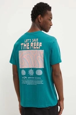 Zdjęcie produktu Billabong t-shirt bawełniany x Coral Gardeners męski kolor zielony z nadrukiem ABYZT02340