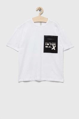 Zdjęcie produktu Birba&Trybeyond t-shirt bawełniany dziecięcy kolor biały z nadrukiem