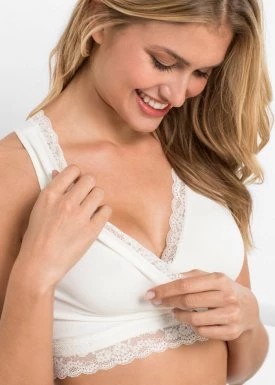 Zdjęcie produktu Biustonosz do karmienia piersią, bawełna organiczna bonprix