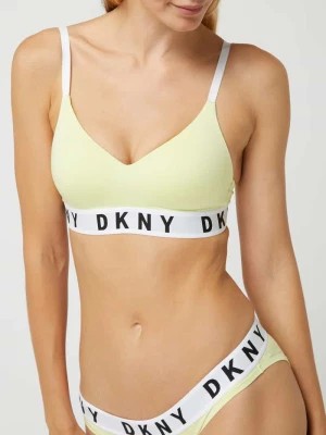 Zdjęcie produktu Biustonosz miękki z elastycznym paskiem z logo DKNY
