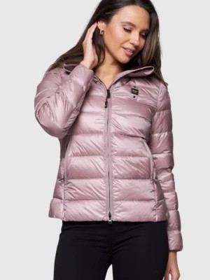 Zdjęcie produktu BLAUER Różowa damska kurtka puchowa z kapturem Blauer USA