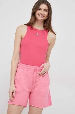 Zdjęcie produktu Blauer szorty damskie kolor różowy gładkie high waist