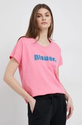 Zdjęcie produktu Blauer t-shirt bawełniany kolor różowy