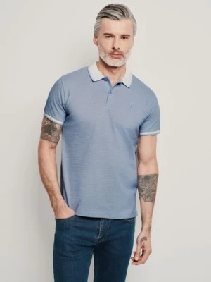 Zdjęcie produktu Błękitna koszulka polo męska OCHNIK