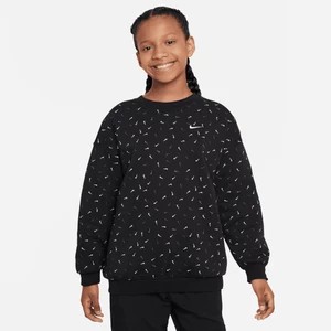Zdjęcie produktu Bluza dresowa dla dużych dzieci (dziewcząt) o kroju oversize Nike Sportswear Club Fleece - Czerń
