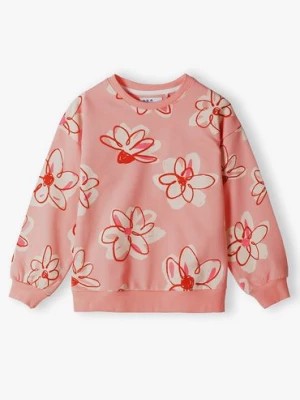 Zdjęcie produktu Bluza dresowa dziewczęca - różowa w kwiatki 5.10.15.