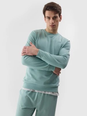 Zdjęcie produktu Bluza dresowa nierozpinana bez kaptura męska - miętowa 4F