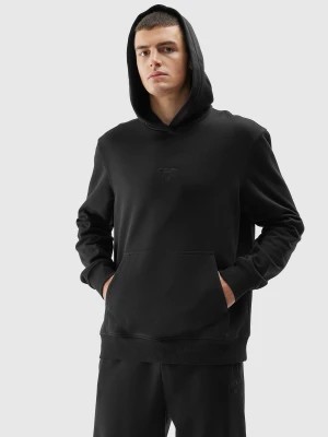Zdjęcie produktu Bluza dresowa nierozpinana z kapturem męska - czarna 4F