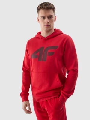 Zdjęcie produktu Bluza dresowa nierozpinana z kapturem męska - czerwona 4F