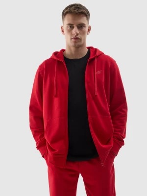Zdjęcie produktu Bluza dresowa rozpinana z kapturem męska - ciemna czerwień 4F