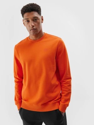 Zdjęcie produktu Bluza dresowa z bawełny organiczej męska - pomarańczowa 4F