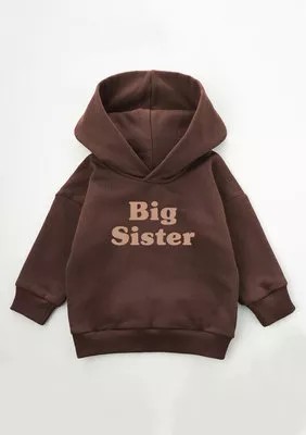 Zdjęcie produktu Bluza dziecięca z kapturem "Big sister" Brown