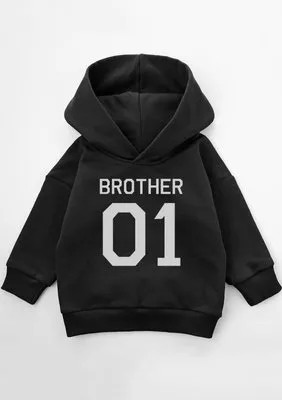 Zdjęcie produktu Bluza dziecięca z kapturem ''Brother 01" Black