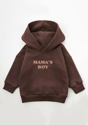 Zdjęcie produktu Bluza dziecięca z kapturem "Mama's boy" Brown